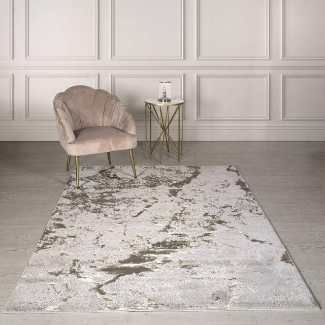 Aurora Champagne AU16 Strata Rug - Gold