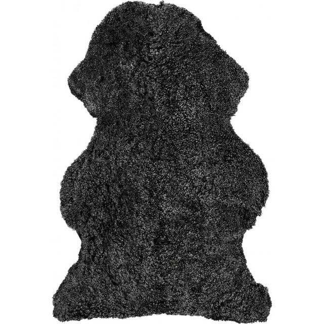 Skinnwille, Curly fårskinn 60x95 cm Dark grey