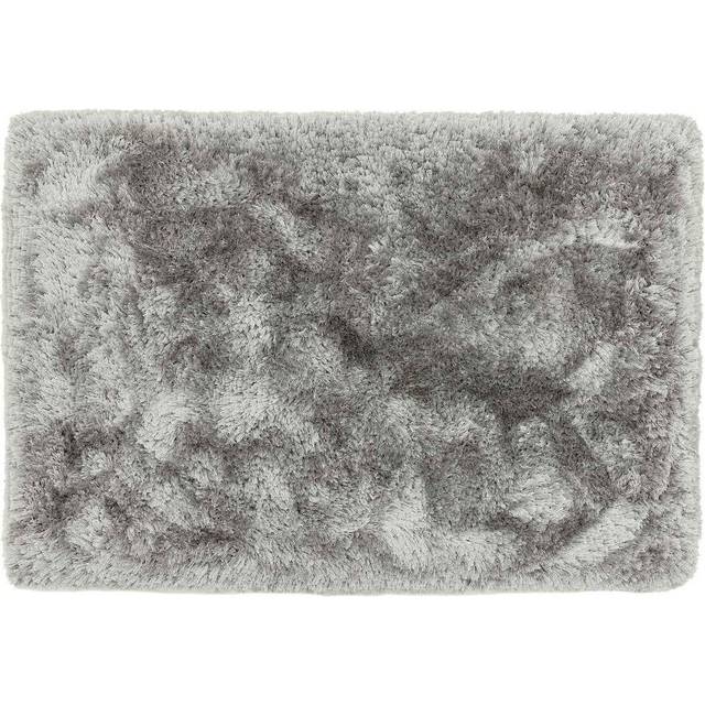 Plush Deep Pile Shaggy Rug - Silver, 160 x 230cm (160 x 230cm)