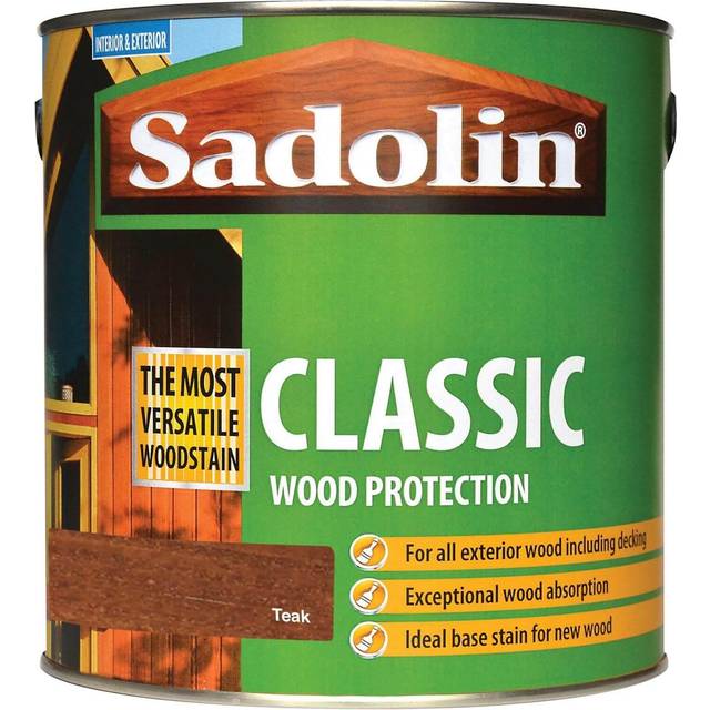 Sadolin Classic Teak All Purpose Matt Finish Woodstain 2.5L - Brown