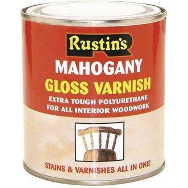 Rustins POGW500 Polyurethane Varnish & Stain Gloss Walnut 500ml