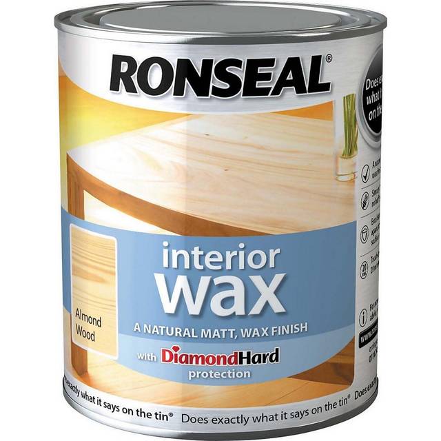 Ronseal 36886 Interior Wax Almond Wood 750ml