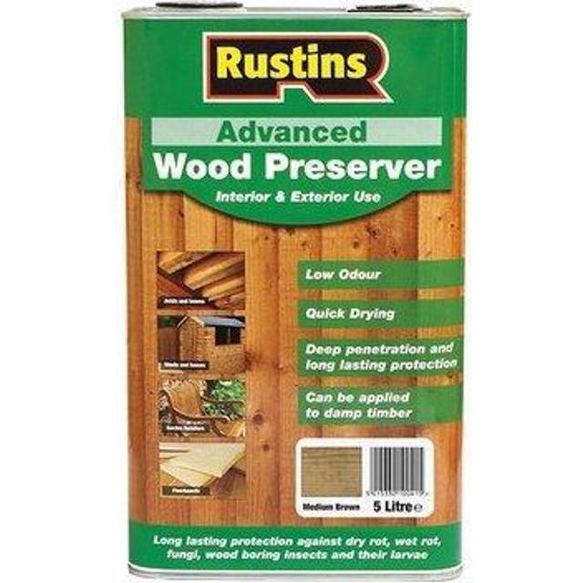 Rustins AWMB5000 Advanced Wood Preserver Mid Brown 5 Litre