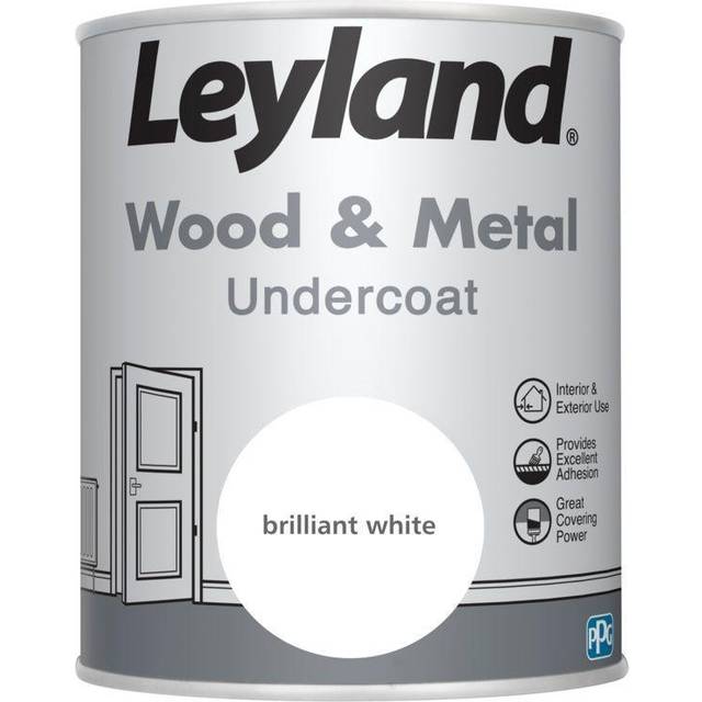 Leyland Wood & Metal Undercoat 750ml Brilliant White