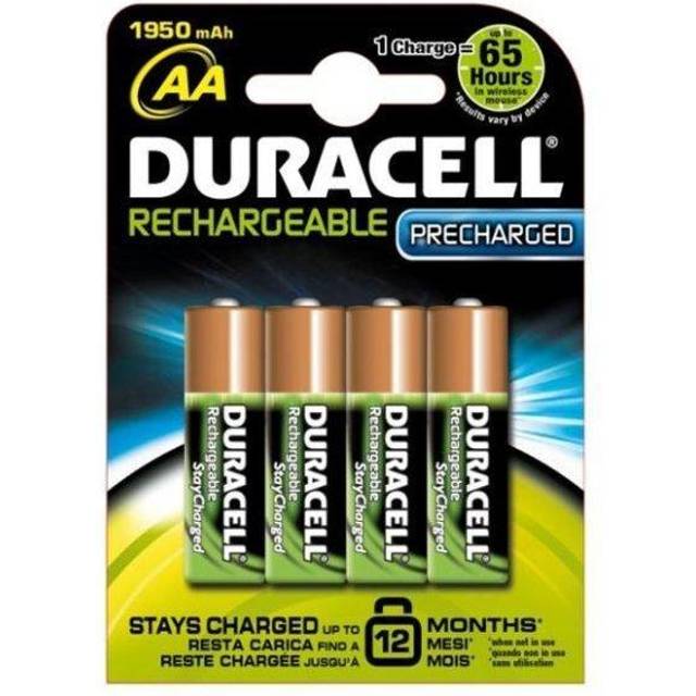 Duracell Uppladdningsbart batteri - AA x 4 - Stay Charged (LR6) (tysk import)