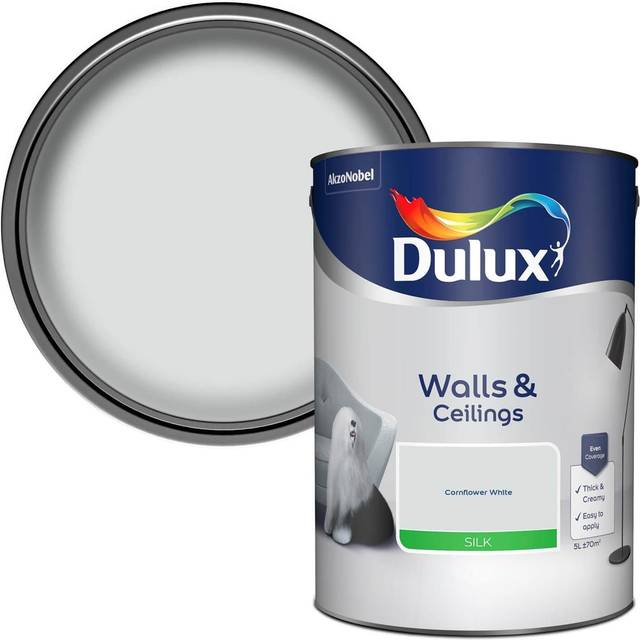 Dulux Silk Emulsion Paint - Cornflower White - 5L