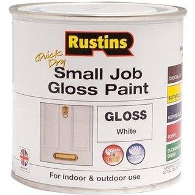 Rustins GPWHW250 Quick Dry Small Job Gloss Paint White 250ml