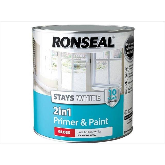 Ronseal Stays White 2in1 Paint & Primer Gloss 2.5L