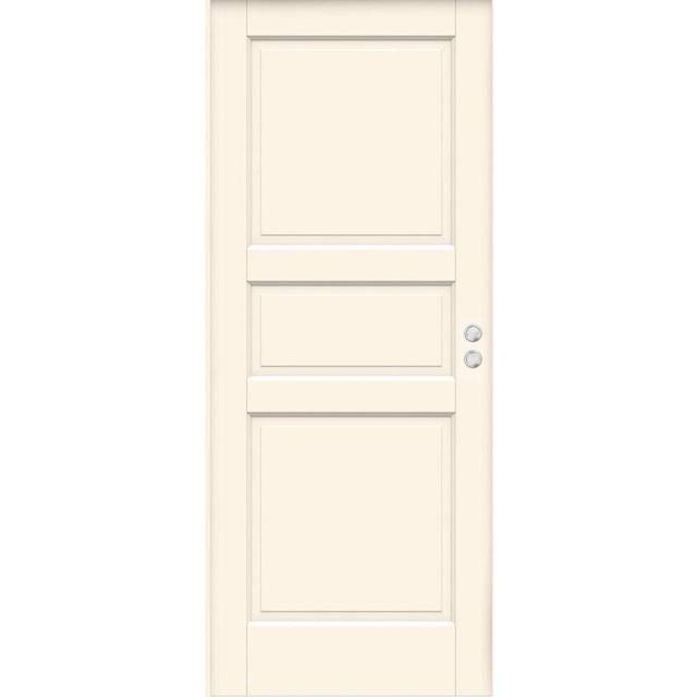Swedoor skydedør Style 03 725x2040x40 hvid formpres. not i bund+oval skål+trækring