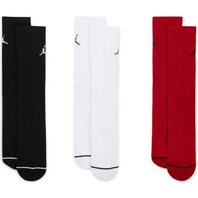 Jordan Everyday Max Crew 3 Pack Unisex Socks - Black - Size 8.5 - 10