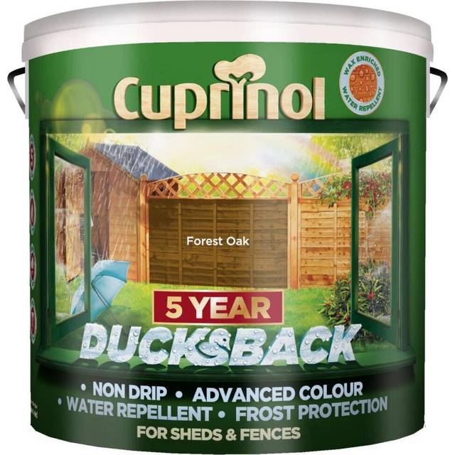 Cuprinol 5 Year Ducksback Matt Shed & Fence Treatment - Forest Oak - 9L