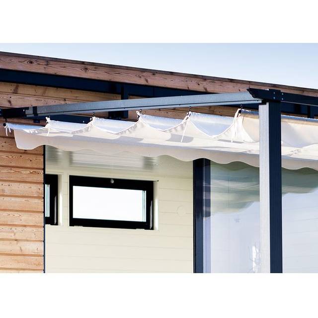 Jabo 36980 Extratak till pergola, 3 x 4 m, vit