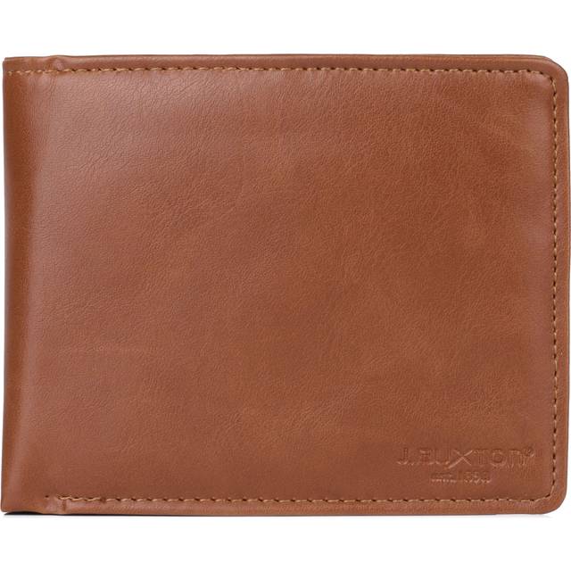 Buxton Men's RFID Distressed Vegan Leather Bifold Wallet -