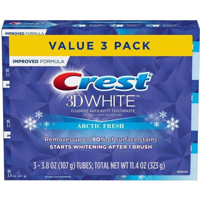 Crest 3D White Whitening Arctic Fresh Toothpaste, 4,1 uns (paket med 3)