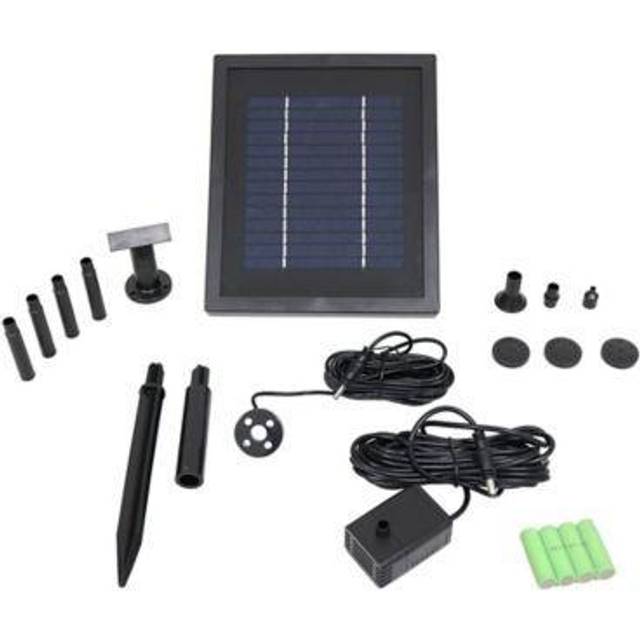 Outdoor Solar Fountain Pump With 6 Nozzles | Wowcher