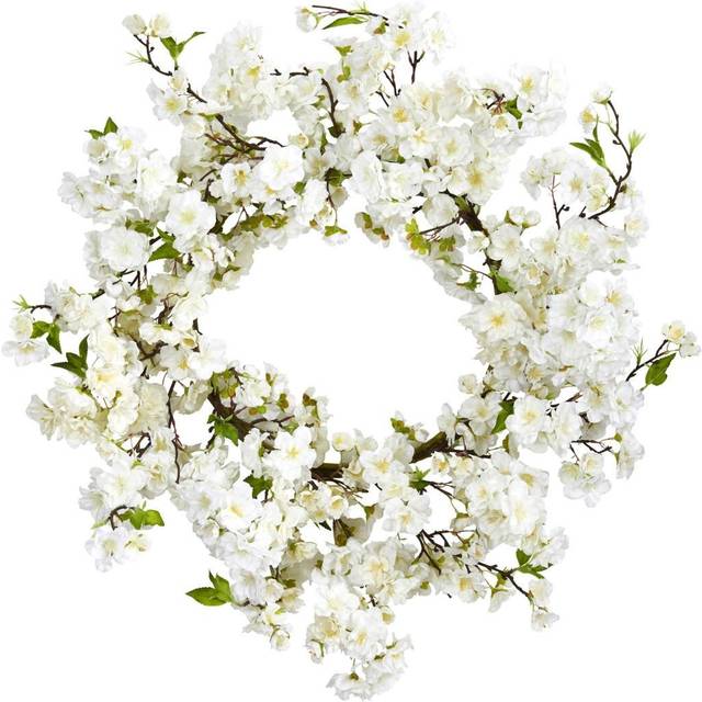 Nearly Natural 24In Cherry Blossom Wreath