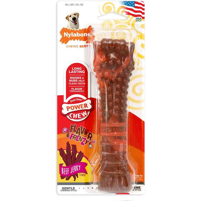 Nylabone Extra Large Beef Jerky Flavour Textured Bone Dog Chew Toy