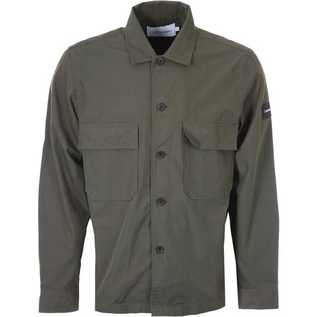 Calvin Klein Cotton Blend Overshirt - Black