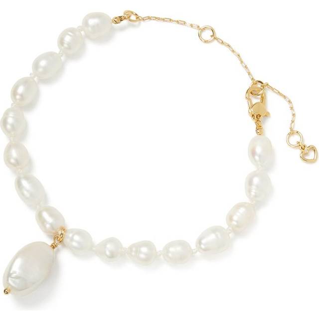 Kate Spade New York Gold Pearl Bracelet - Gold - White - Adjustable