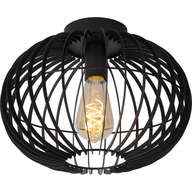 Lucide Reda Flush Ceiling Light - Black