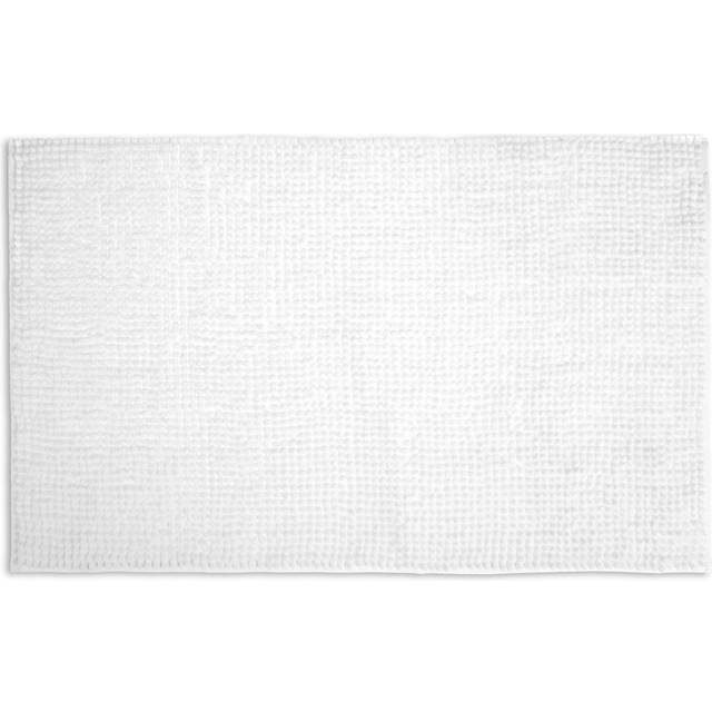 (White) Allure Supersoft Chenille Bobble Large Bath Mat 60 x 90cm