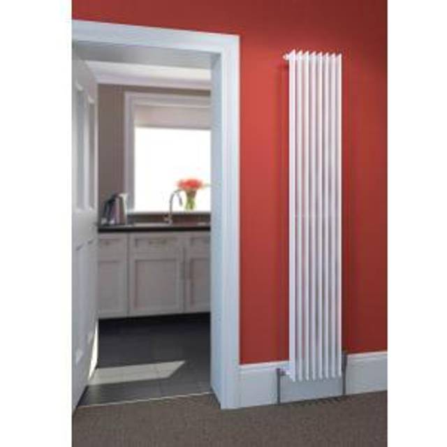 Henrad by Stelrad White Verona Slimline Single Panel Vertical Designer Radiator - 1800 x 320mm