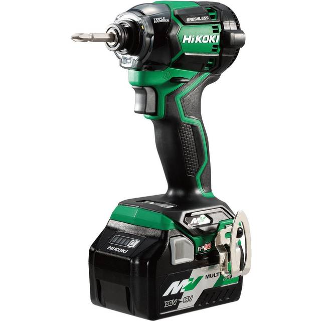 HiKOKI WH36DC 36V Multi Volt 215Nm Triple Hammer Impact Driver With 2x 2.5Ah/5.0Ah Batteries