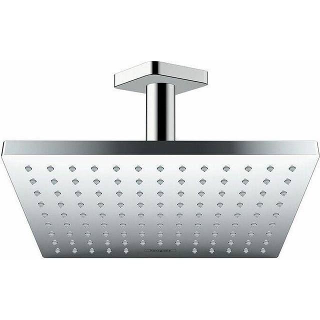 Vernis Shape Bathroom Ceiling Mounted Shower Drench Head Square Chrome - Hansgrohe