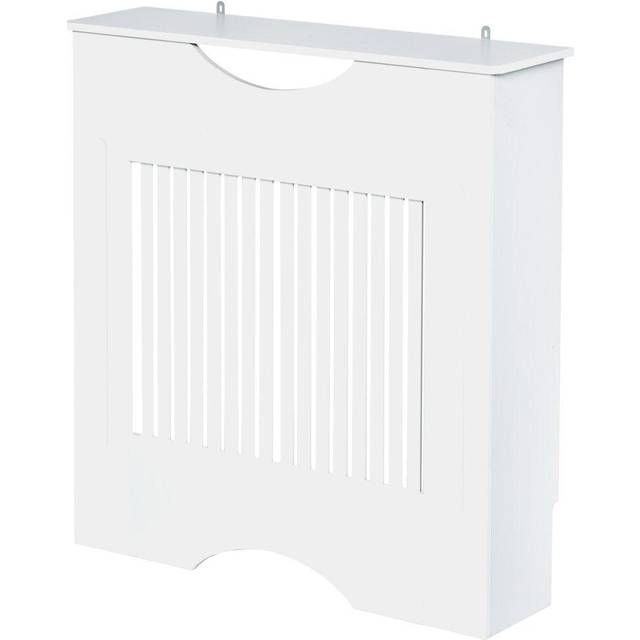 HOMCOM Radiator Cover W/E1 Class 12mm MDF Engineered Wood, 78W x 19D x 80.5Hcm-White