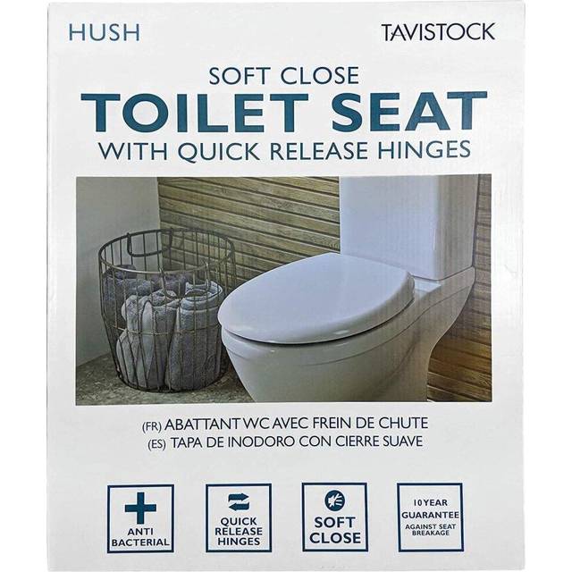 Tavistock COS256181 Hush Soft Close Toilet Seat with Quick Release Hinges, Nylon/a