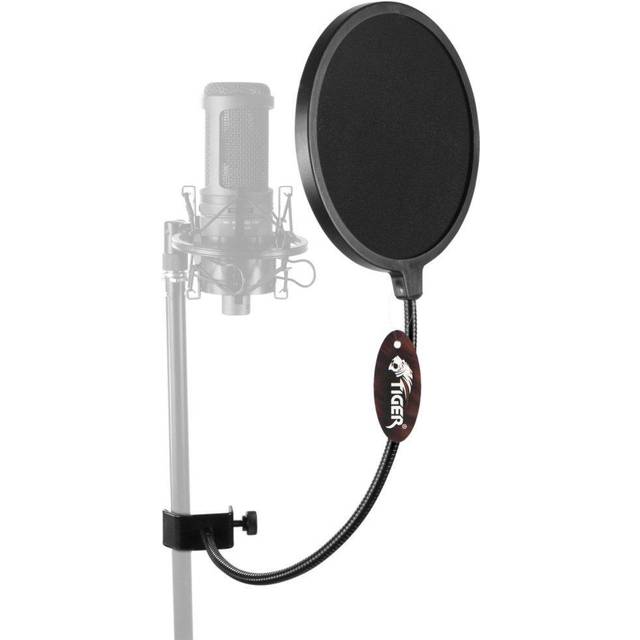 Tiger MSA21 Microphone Pop Filter, Flexible Gooseneck, Double Layer Sound Shield