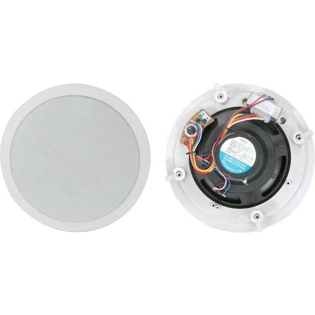 "8"" Round Ceiling / Wall Speaker 100V / 8Ohm Line 2 Way Premium PA Surround"