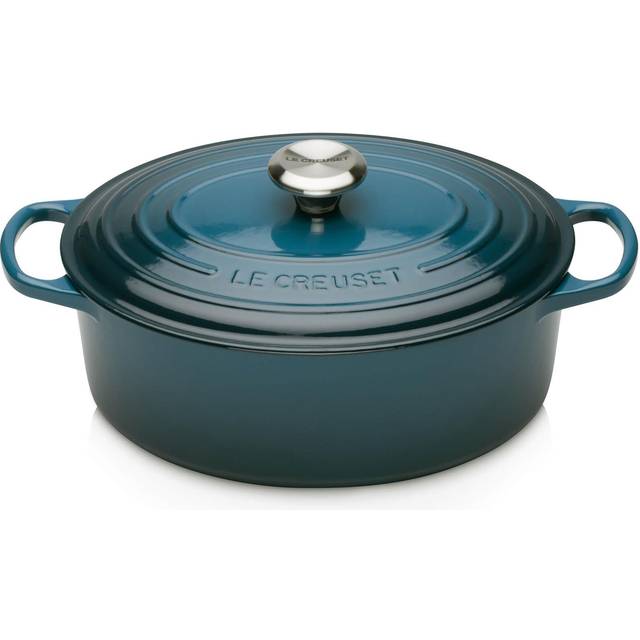 Le Creuset Signature Cast Iron Oval Casserole - Deep Teal (27cm / 4.1L)