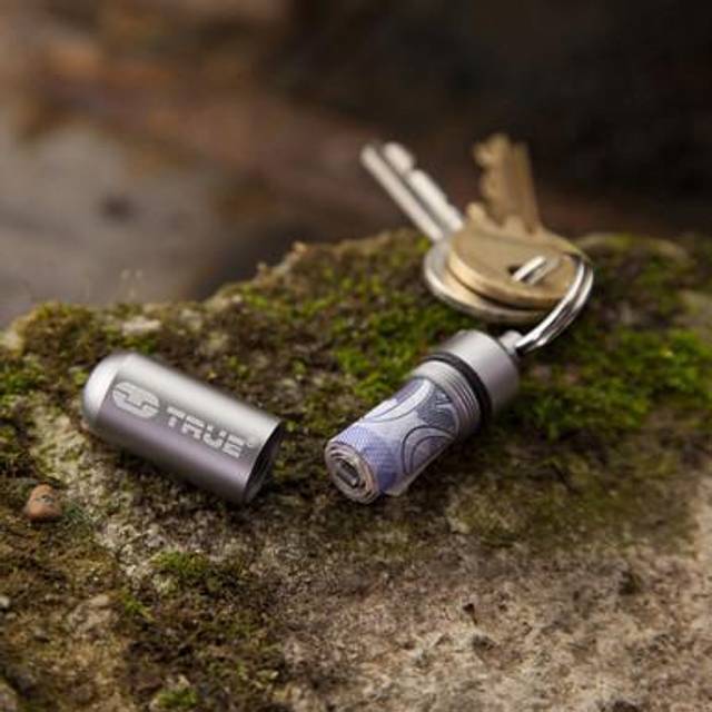 True Utility® CashStash + Emergency Cash Capsule - Stainless Steel - One Size