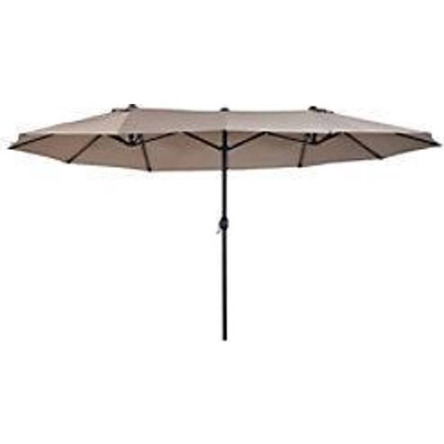Outsunny Market Umbrella 84D-031V01CF Metal, Polyester Tan