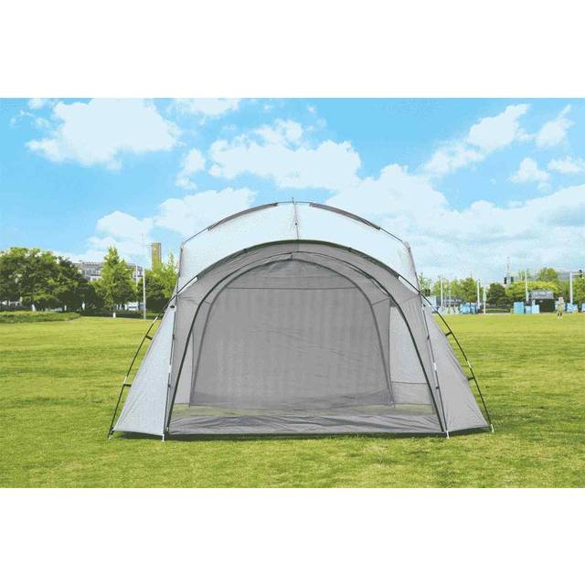 3.5m Garden Gazebo with LED Lights - Natural - Grey - One Size
