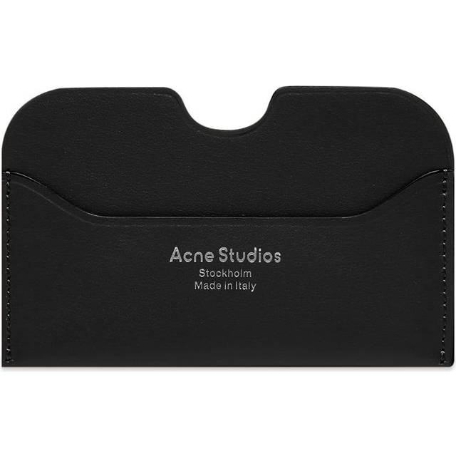 Acne Studios - Elmas Logo-Print Leather Cardholder - Men - Black