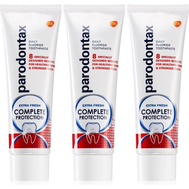 Parodontax Complete Protection Extra Fresh Tandkräm med fluor För friska tänder och tandkött 3x75 ml
