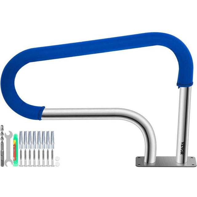 Vevor - Pool Handrail, 32' x 22.5' Swimming Pool Stair Rail, 304 Stainless Steel Stair Pool Hand Rail Rated 375lbs Load Capacity, Pool Rail with