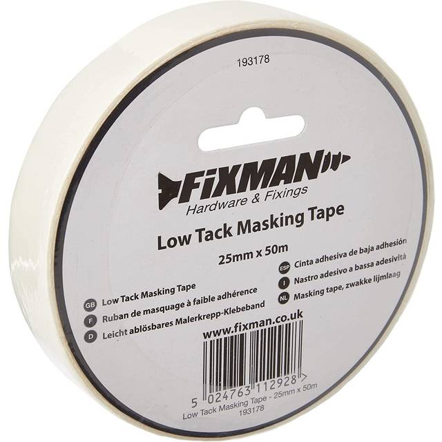 Fixman Low Tack Masking Tape - 25mm x 50m