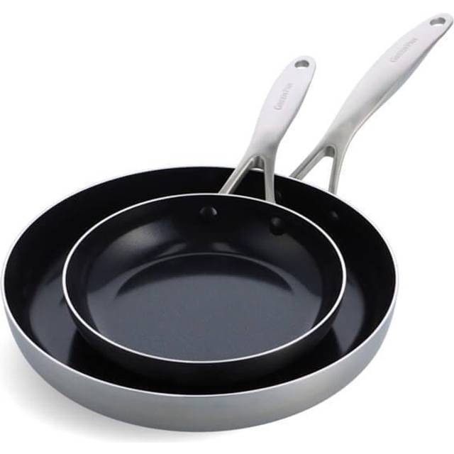 GreenPan - Geneva Stekpannor Set 20+28 cm Rostfri