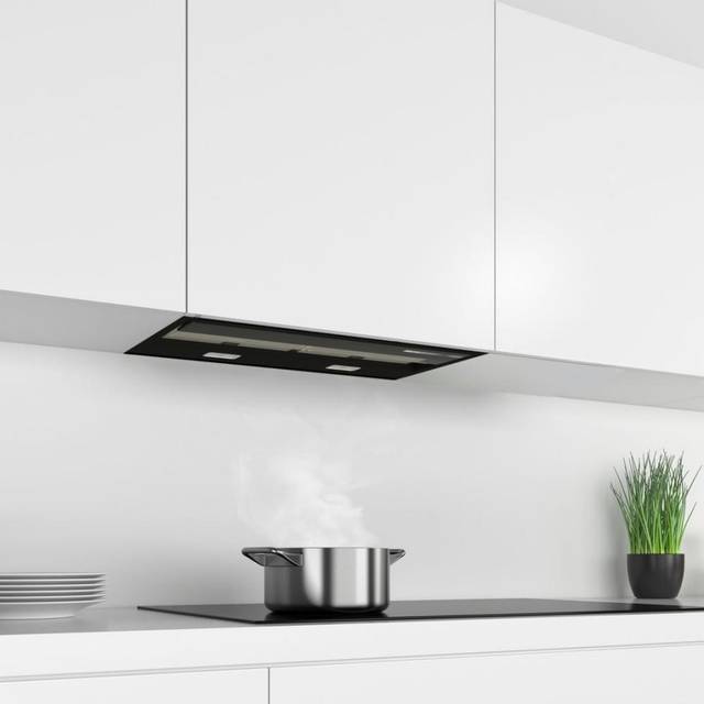 Bosch DBB67AM60B Series 6 Integrated Design Hood 60 cm clear glass black