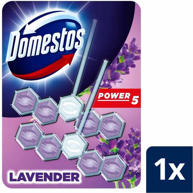 Domestos Power 5 Duo Pack Toilet Rim Block Lavender 2x 55 g