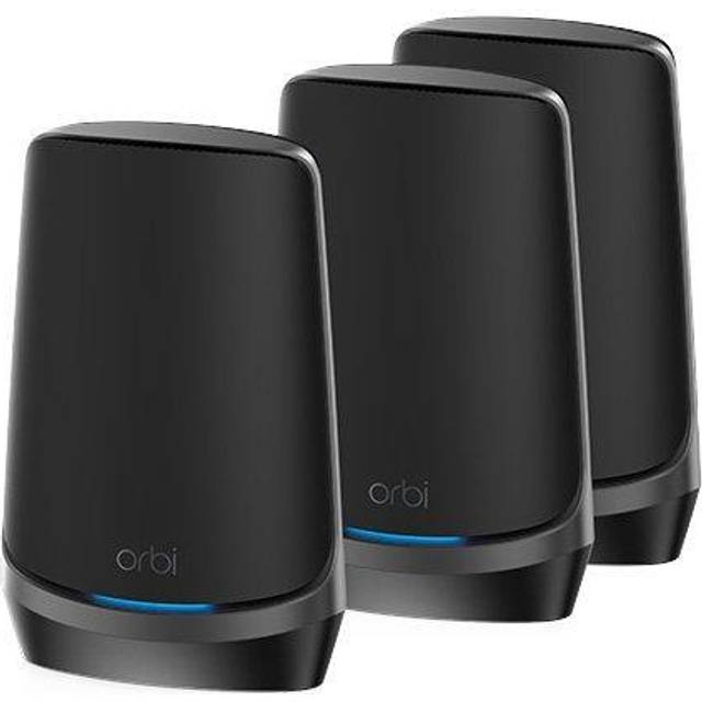 NETGEAR RBKE963B ORBI AX11000 Quad-band Wi-Fi 6E Router ( & 2 Extenders) - Black