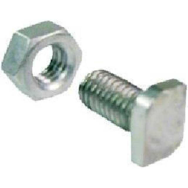 20 x Greenhouse Glasshouse Aluminium Cropped Head Nuts And Bolts M6 x 12mm