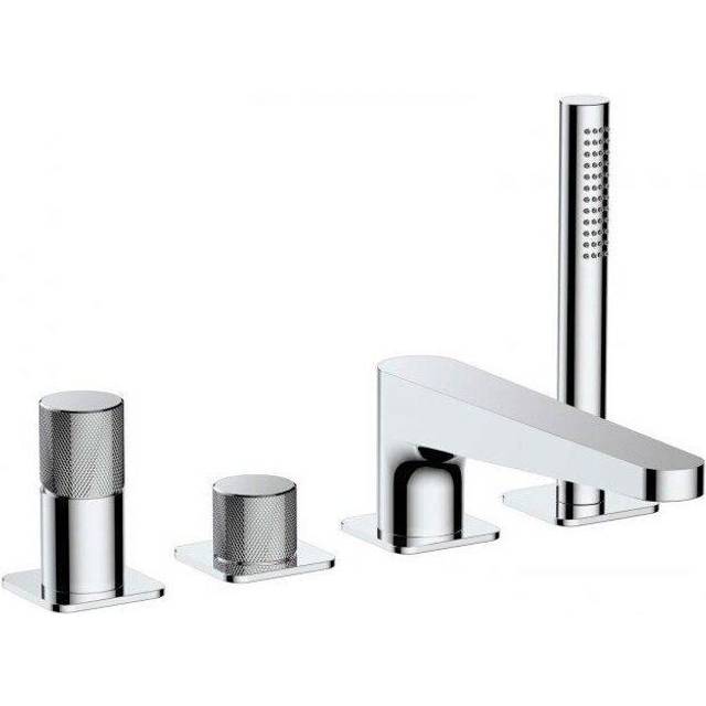 RAK Ceramics Amalfi Deck Mounted 4 Tap Hole Bath Shower Mixer | Chrome | Metal | 300mm x 220mm x 240mm