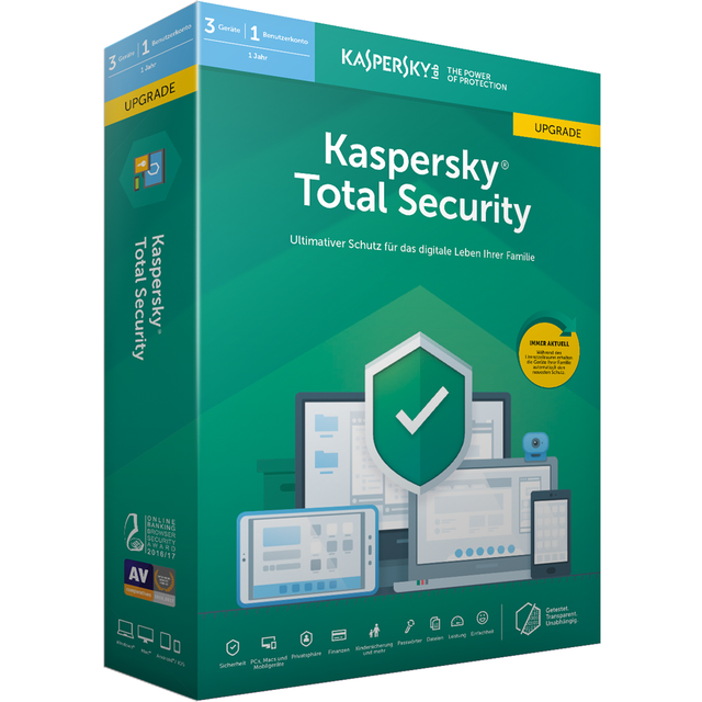 Kaspersky Total Security Upgrade - 1 Gerät - 1 Jahr, Download