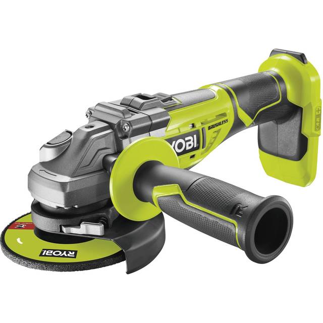 Ryobi One+ Brushless Angle Grinder 18V (R18Ag7-0) - Tool Only, Bare Unit - One Size