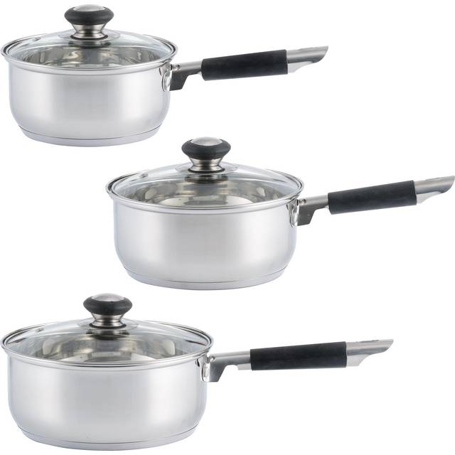 Everyday 3Pc Saucepan Set - Silver (3)