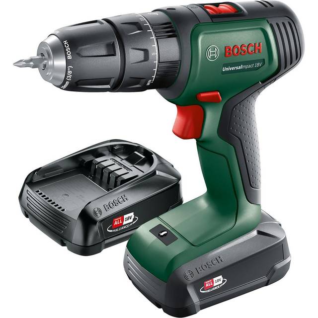 Bosch UNIVERSALIMPACT P4A 18v Cordless Combi Drill 2 x 1.5ah Li-ion Battery Charger Case